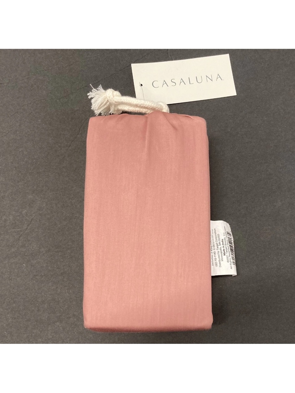 Casaluna Pillowcases Pair King Size Cotton Polyester Pink Modern Rose NWOT